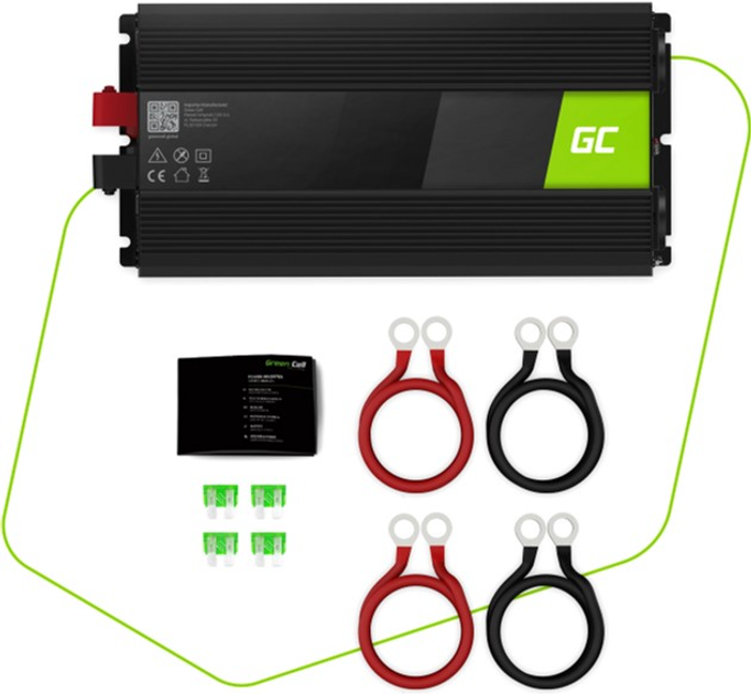 Інвертор Greencell 12В/230В 1500Вт/3000Вт Чиста синусоїда (INV22) - зображення 2