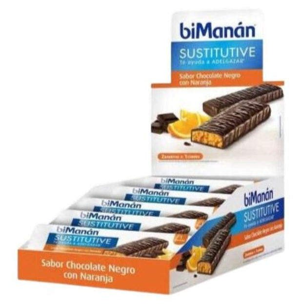 Упаковка шоколадних батончиків Bimanan Barritas Chocolate Con Naranja Expositor 24 шт (8470002150423) - зображення 1