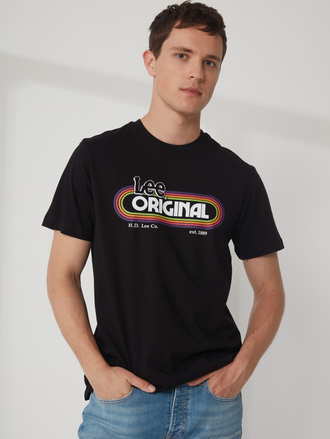 Футболка бавовняна довга чоловіча Lee L231733 2XL Black від Rozetka на платформі USKIDKA Акція на Футболка бавовняна довга чоловіча Lee L231733 2XL Black від Rozetka