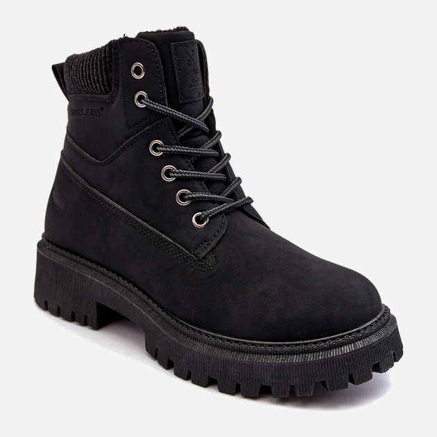 Жіночі зимові черевики низькі Cross Jeans MM2R4012C 39 Чорні (8697319521535) - зображення 2