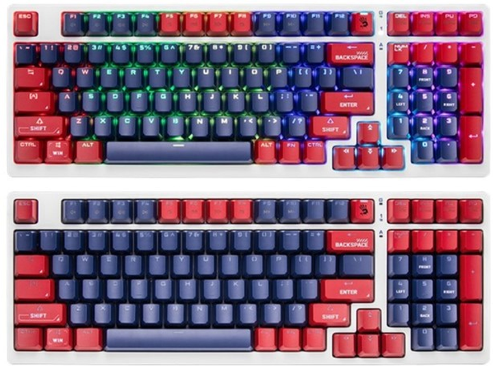 Клавіатура провідна A4Tech S98 Bloody BLMS Red Switches USB Sports Navy (A4TKLA47263) - зображення 4
