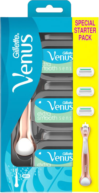 Бритва Gillette Venus Sensitive Smooth + 3 змінних леза (7702018609994) - зображення 1