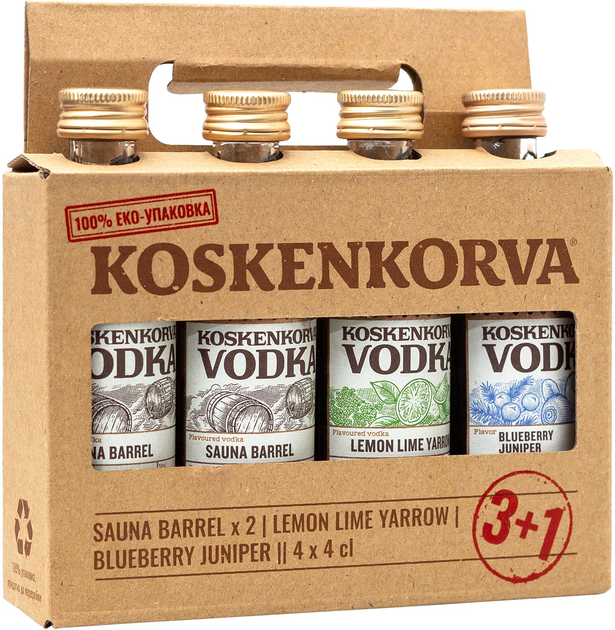 Горілка Koskenkorva 0.04 л 37.5% х 4 шт (6412700041803) - зображення 1