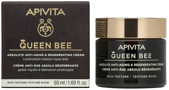 Krem do twarzy nawilżający Apivita Queen Bee Rich 50 ml (5201279080938) - obraz 1