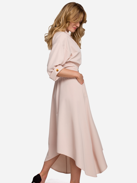 Сукня жіноча Makover K086 XL Бежева (5903068496707) - зображення 2