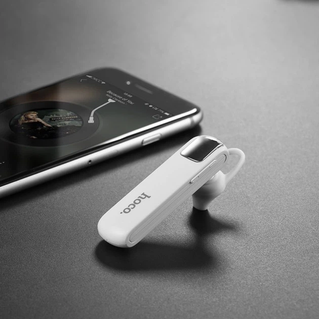 Bluetooth-гарнітура Hoco E37 Gratified Business white FF 206130003 - зображення 4
