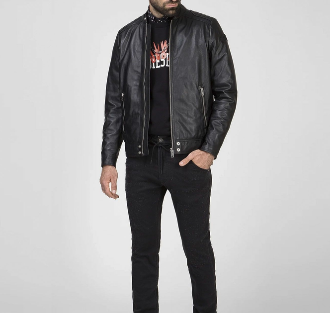 Кожаная куртка Diesel L-Shiro WH Jacket XL Black от продавца: Stock ...