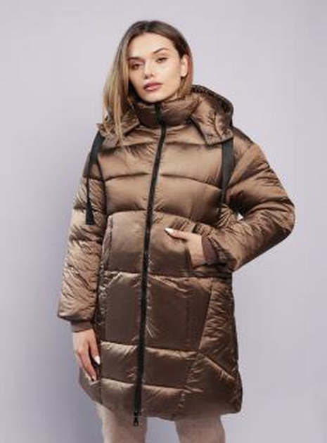 Теплая куртка с капюшоном Bludeise XL Бронзовый – Брендовая одежда ...