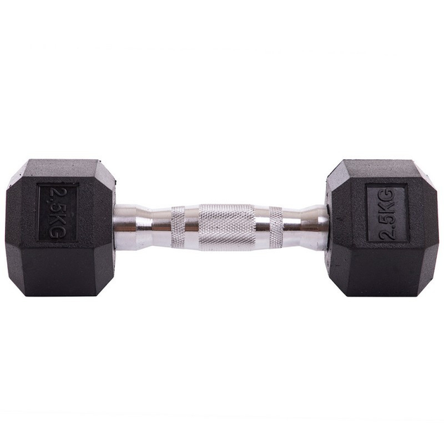 Гантель цельная шестигранная для фитнеса Zelart Fit 80075-2,5 1шт вес 2 ...