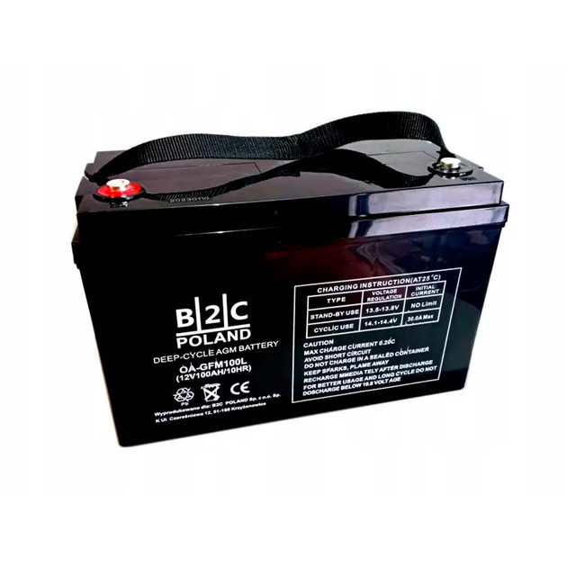 AGM Акумулятор B2C Poland OA-GFM100L (12V 100 Ah) - изображение 1