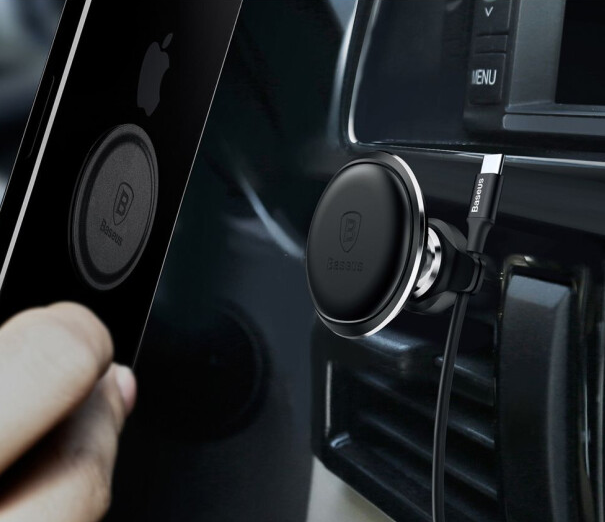 Автоутримувач Baseus Magnetic Air Vent Car (SUGX020001) чорний - зображення 7