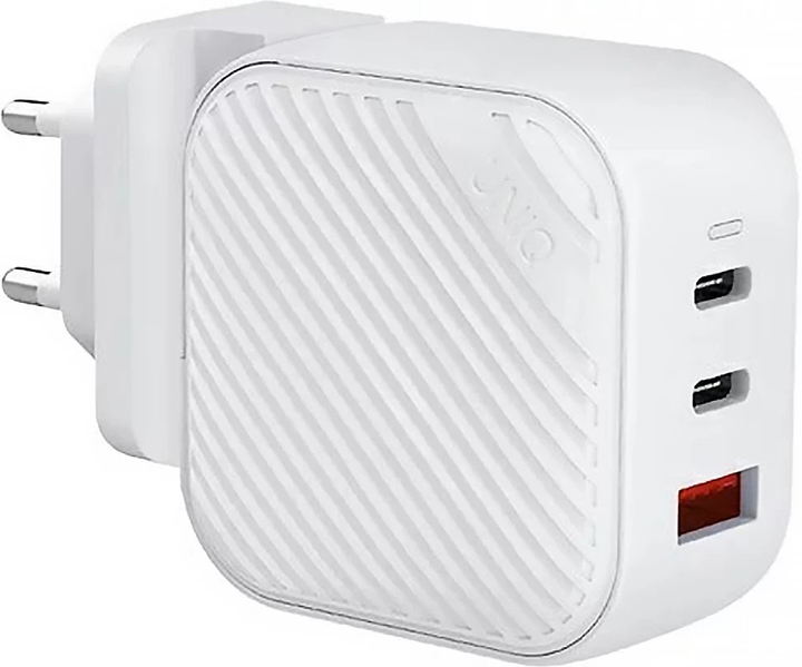 Мережевий зарядний пристрій UNIQ Verge Pro 66W Gan USB-C White (8886463675205) - зображення 1