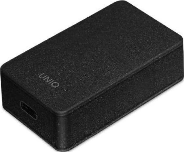 Мережевий зарядний пристрій UNIQ Versa Slim USB-C PD 18 W + кабель USB-C Black (8886463668078) - зображення 2