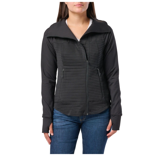 Куртка 5.11 Tactical Women's Crystal Hybrid Full Zip Jacket Black M (62129-019) - зображення 1