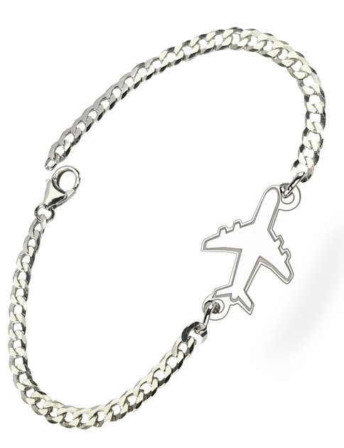 Серебряный браслет Family Tree Jewelry Line на цепочке Самолет ...