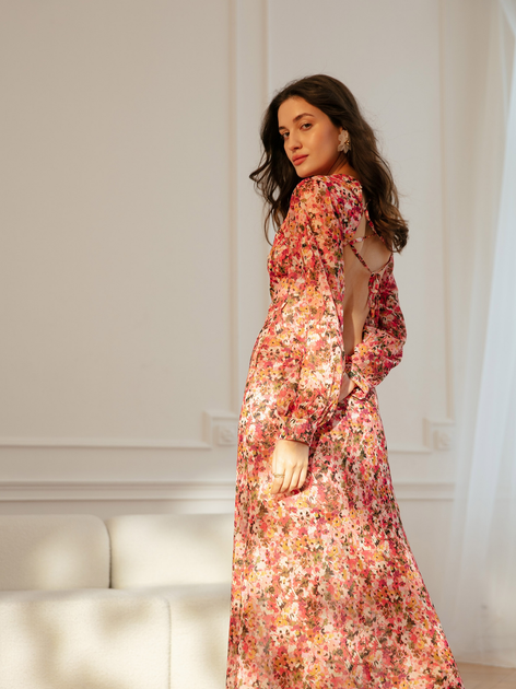 Sukienka trapezowa damska Makover K165 Model 1 S Wielokolorowa (5905563701041) - obraz 5