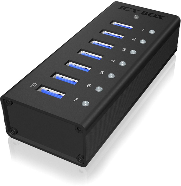 USB-hub Icy Box 7-port, USB 3.0 (IB-AC618) - obraz 2