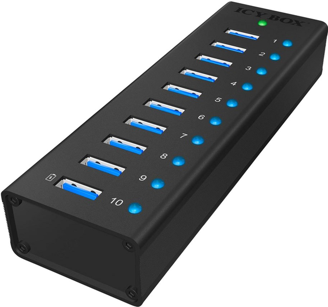 Hub USB Icy Box 10-port, USB 3.0 (IB-AC6110) - obraz 2