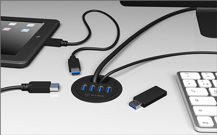 Hub USB Icy Box 4-port, USB 3.0 (IB-HUB1403) - obraz 5