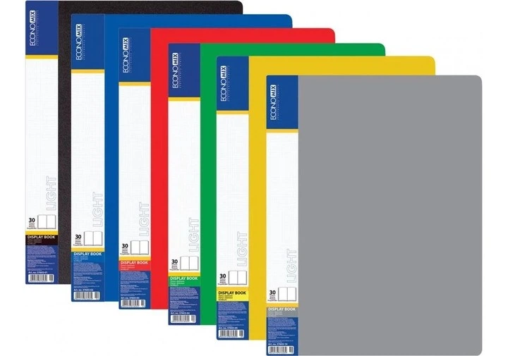 Папка пластикова Economix Light А4 30 файлів синя (E37603-02) - Фото 3 Папка пластикова Economix Light А4 30 файлів синя (E37603-02) - зображення 3