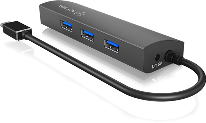 USB-хаб Icy Box 3-port, USB 3.0, Ethernet (IB-HUB1406-C) - зображення 3