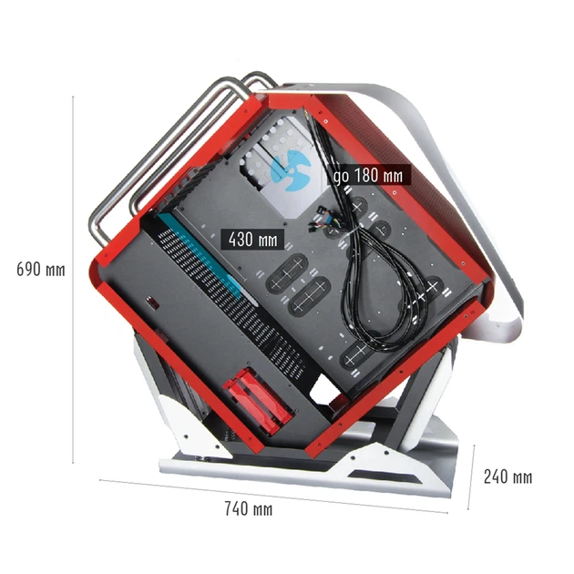 Корпус QUBE QB98X Silver-Red – фото, отзывы, характеристики