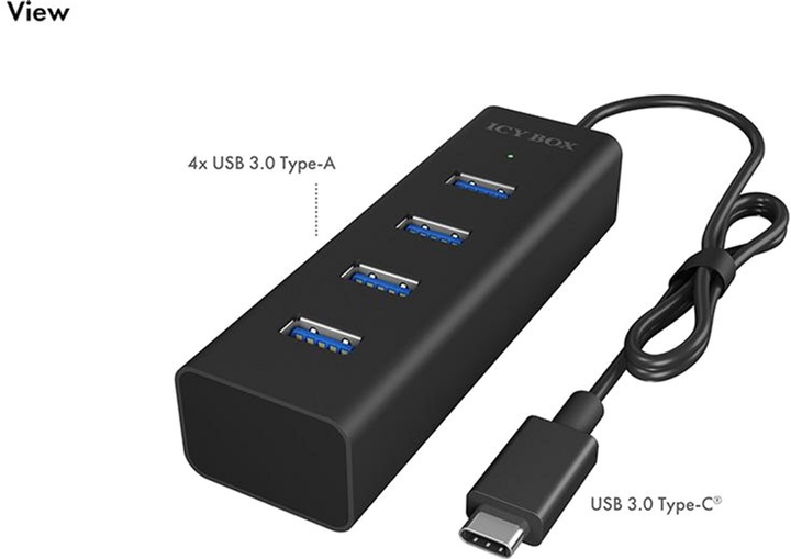 Hub USB Icy Box 4-port, USB 3.0 (IB-HUB1409-C3) - obraz 8