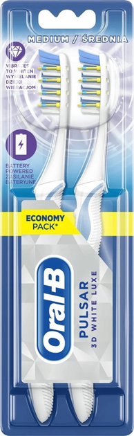 Zestaw szczoteczek do zębów Oral-B Pulsar 3D White Luxe With Battery (3014260102425) - obraz 1