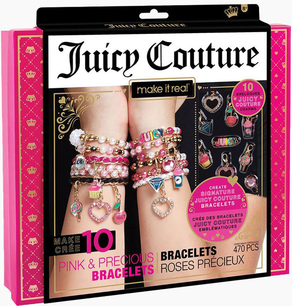 Набір для виготовлення браслетів Make It Real Juicy Couture Pink and Precious (695929044084) - зображення 1