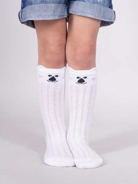 Zestaw podkolanówek dziecięcych YOCLUB 3Pack Girl's Knee-High Socks SKA-0097G-AA0B 23-26 3 pary White (5904921607896) - obraz 2