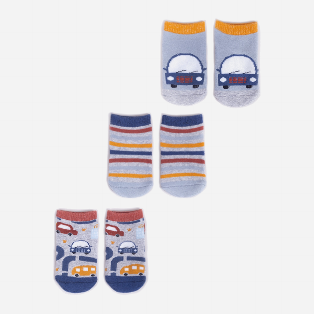 Zestaw skarpetek dla dzieci YOCLUB 3Pack Baby Boy's Socks SKA-0110C-AA30-0022 0-3 3 pary Multicolour (5904921626323) - obraz 1