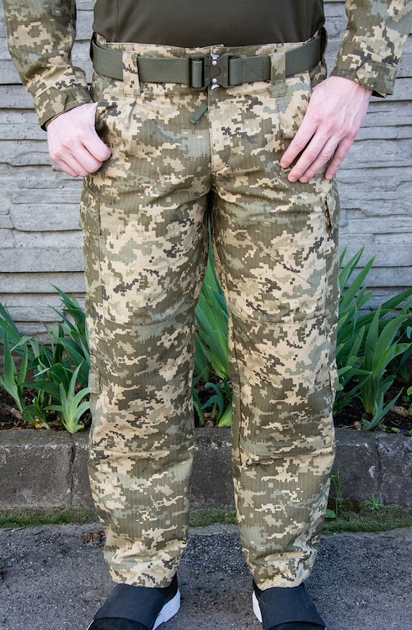 Тактические штаны Кіраса летние рип-стоп пиксель 46 размер 840-0 - изображение 1