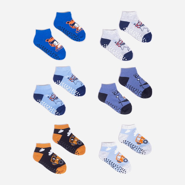 Zestaw skarpetek dla dzieci YOCLUB 6Pack Boy's Ankle Socks SKS-0089C-AA0A-002 20-22 6 par Multicolour (5904921626613) - obraz 1