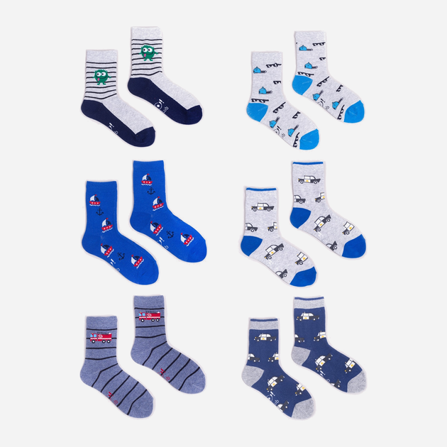 Набір шкарпеток дитячий YOCLUB 6Pack Children's Socks SKA-0006C-AA00-007 23-26 6 пар Multicolour (5904921626446) - зображення 1