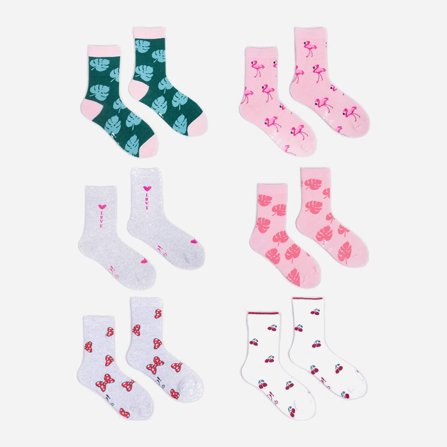 Набір шкарпеток дитячий YOCLUB 6Pack Children's Socks SKA-0006G-AA00-009 39-41 6 пар Multicolour (5904921626545) - зображення 1