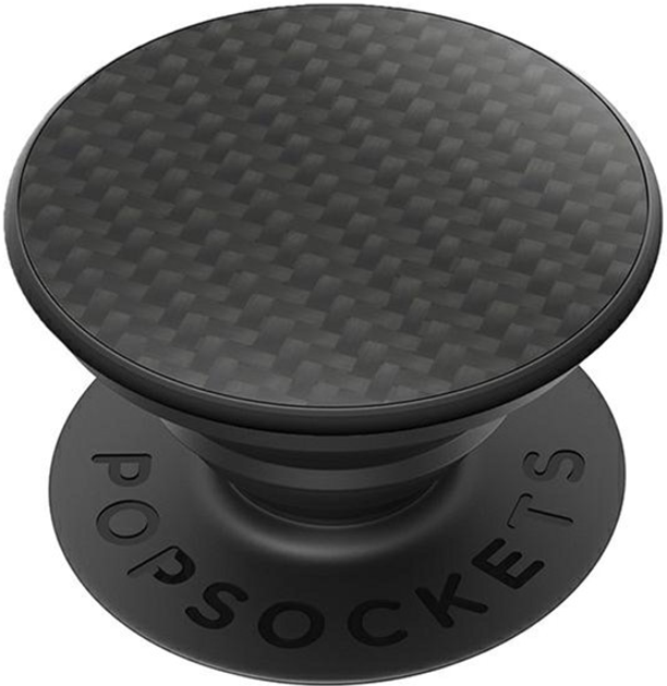 Тримач і підставка для телефона PopSockets Genuine Carbon Fiber Black (842978138930) - зображення 1