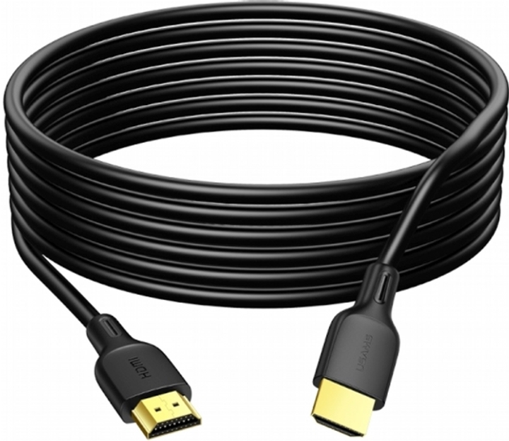 Kabel Usams U49 4K HD HDMI - HDMI 3 m Czarny (6958444987606) - obraz 1