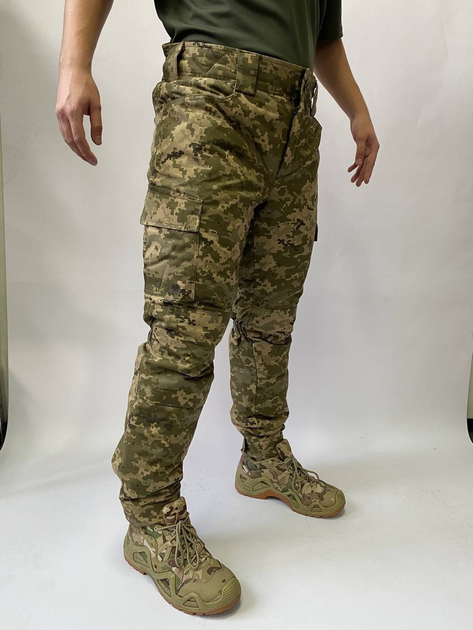 Зимові армійські штани на синтепоні, водовідштовхуючі, колір Піксель, розмір M-L - зображення 2