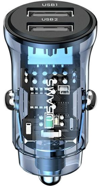 Ładowarka samochodowa Usams C31 3A Fast Charge Blue (6958444901251) - obraz 1