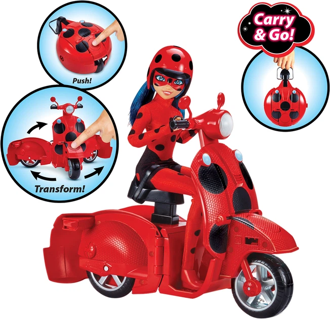 Ігрова фігурка Miraculous Ladybug Switch And Go Scooter (43377506683) - зображення 4