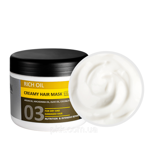 Крем маска для сухих и поврежденных волос Rich Oil Creamy Hair Mask с ...