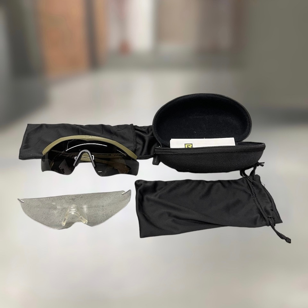 Очки защитные баллистические Revision Sawfly Max Tan 499, р. L, большие, очки тактические сертифицированные - изображение 1
