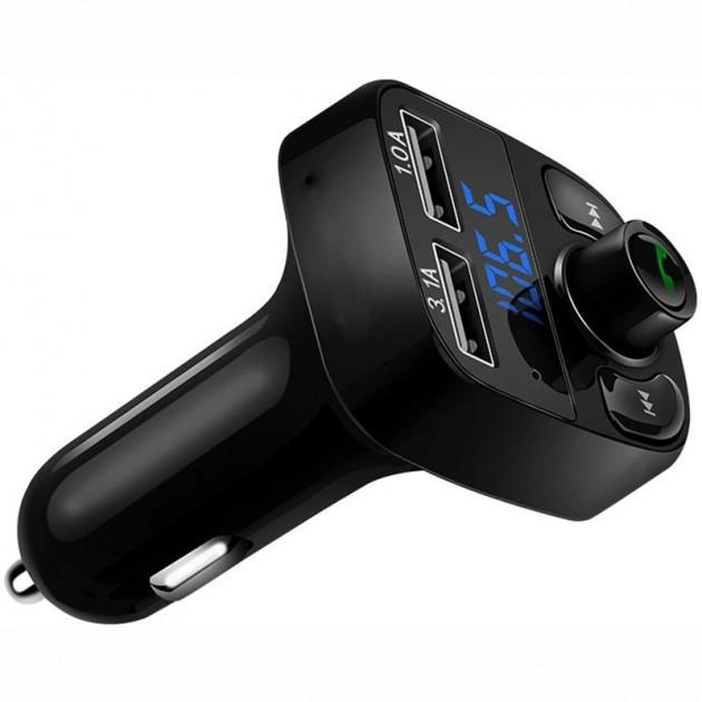 Автомобільний FM модулятор CAR X8 Трансмітер Bluetooth авто 2 USB 2.0A/1.1A Чорний - Фото 3 Автомобільний FM модулятор CAR X8 Трансмітер Bluetooth авто 2 USB 2.0A/1.1A Чорний - зображення 3