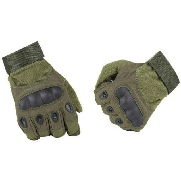 Полнопалые военные перчатки походные армейские защитные охотничьи FQ16S007 Оливковый M (160077) Kali - изображение 2
