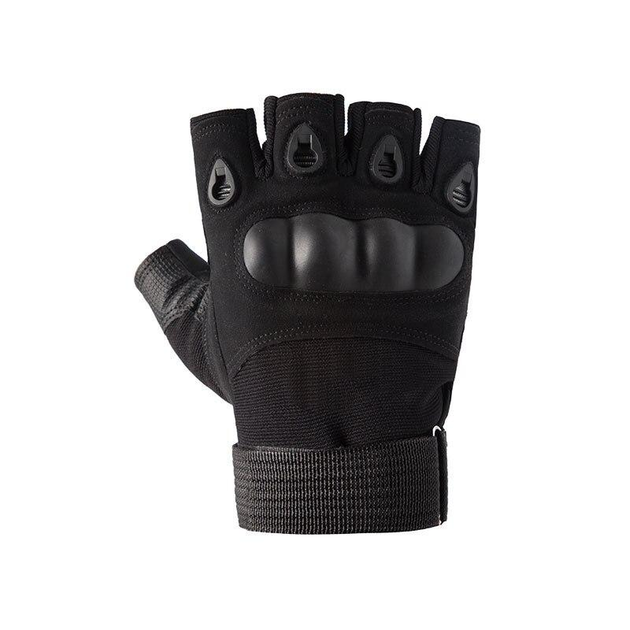 Військові штурмові рукавички без пальців Combat похідні захисні армійські Чорний - XL (2399909) Kali - зображення 2