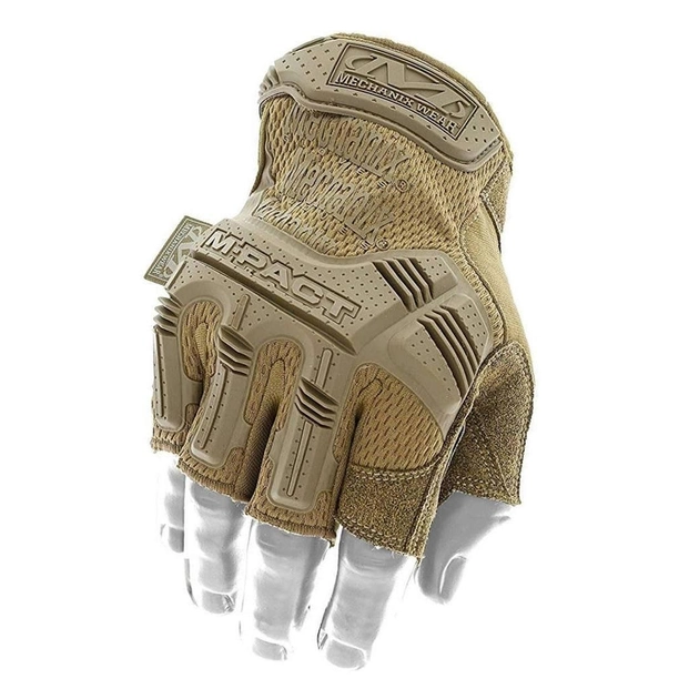 Військові штурмові рукавички без пальців Mechanix M-Pact Fingerless Пісочний M (239995) Kali - зображення 1