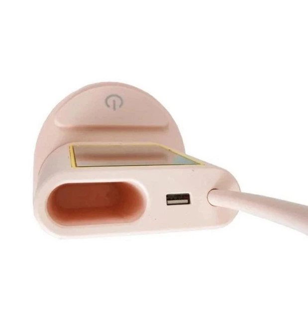 Настольная лампа сенсорная автономная UKC YW 9O7O D с аккумулятором и USB персиковая - Фото 2 Настольная лампа сенсорная автономная UKC YW 9O7O D с аккумулятором и USB персиковая - изображение 2