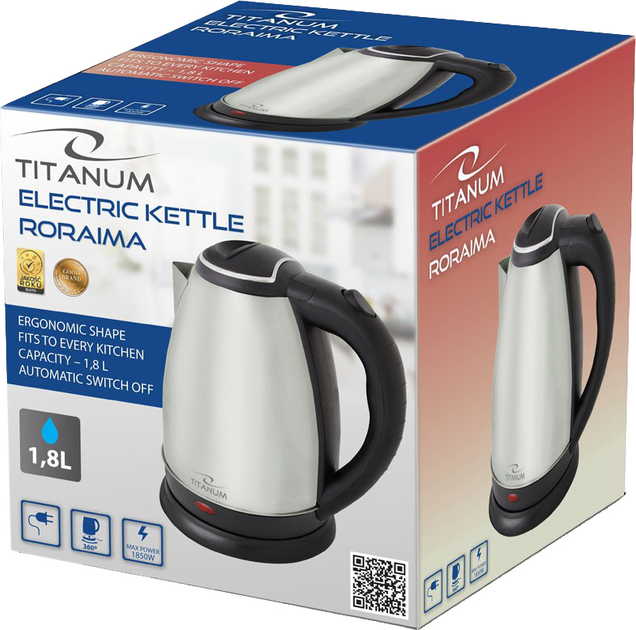 Czajnik elektryczny Titanium Roraima TKK102X 1.8 L Inox - obraz 5