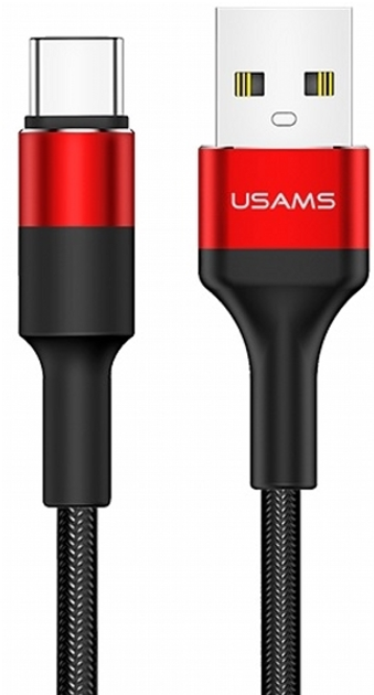 Кабель Usams U5 2 A USB Type-A на USB Type-C 1.2 м Red (SJ221TC02) (6958444956640) - зображення 1