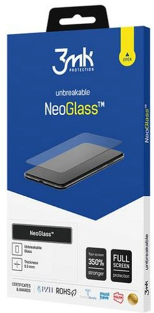 Захисне скло 3MK NeoGlass для iPhone 14 Black (5903108486897) - зображення 1